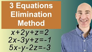 Solving Systems of 3 Equations Elimination [upl. by Wendalyn305]