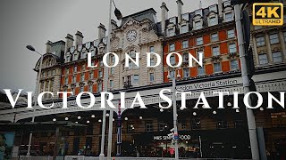 London Victoria Station Walk Through England 4K [upl. by Mchugh357]