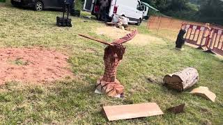 A fabulous range of wooden sculpture at Caerleon festival 2024 [upl. by Eilojne]