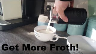 How to Get More Froth from Your Nespresso Coffee Aeroccino  Nespresso tips and help [upl. by Ligetti]