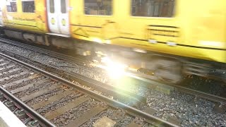 Merseyrail 507 009 making arcs at Birkdale station [upl. by Varion]