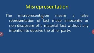 Misrepresentation [upl. by Introk]